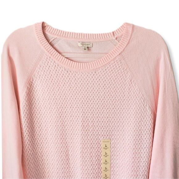 Women Pink Balletcore Sweater L Cottagecore Granny Pastel Babygirl Feminine NEW - Picture 2 of 11
